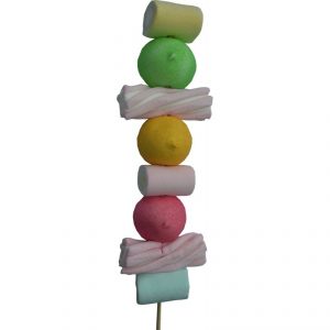 brochette gourmande guimauves colorées 59g x 15
