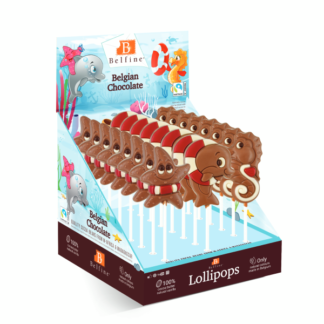 Sucette lollipops chocolat - Créatures de la mer30g x24