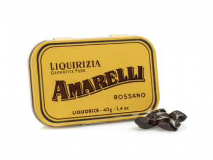 Boîte métallique de réglisses italiennes spezzata "Amarelli" 40gx12 (AMA058)