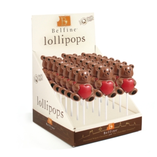 Sucette lollipops chocolat - Ourson coeur 30g x 24