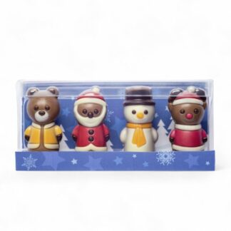 Mini coffret de moulages en chocolat, figurines de Noël, 40g x9