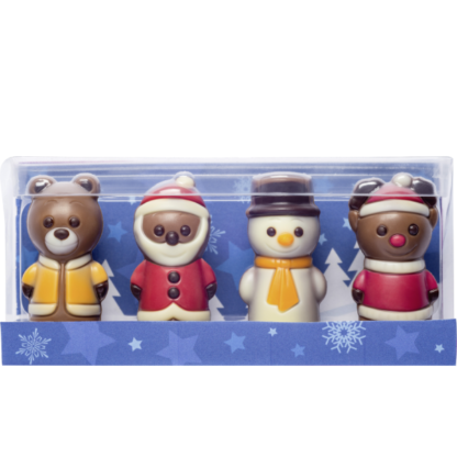Mini valisette moulage en chocolat, figurines de Noël, 40g x9