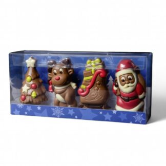 Coffret moulages en chocolat figurines de Noël 120g
