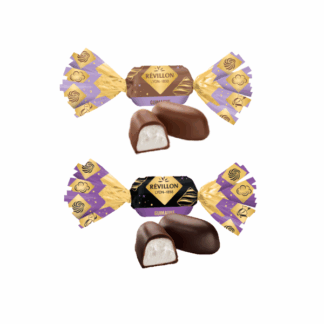 Papillotes guimauve noir et lait, papillotes de Noël Révillon 3,2Kg