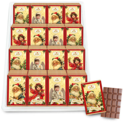 Présentoir tablettes de chocolat - mini tablettes 10g - décor Nostalgie