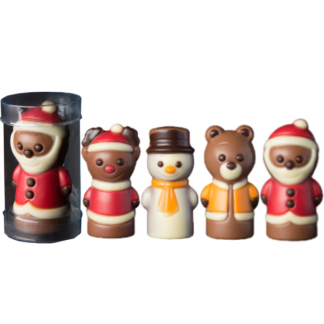 Moulage en chocolat mini tubo, figurines de Noël 10g (65668)