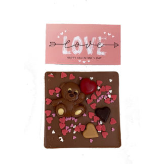 Tablette de chocolat Ourson Coeur Saint-Valentin 75g