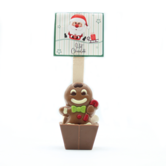 Cuillère à chocolat chaud Noël, décor Bonhomme pain d'épices