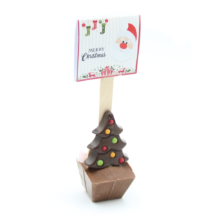 Cuillère à chocolat chaud Noël, décor Sapin de Noël, 55g
