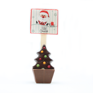 Cuillère à chocolat chaud Noël, décor Sapin de Noël, 55g