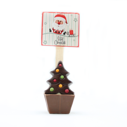Cuillère à chocolat chaud Noël, décor Sapin de Noël, 55g