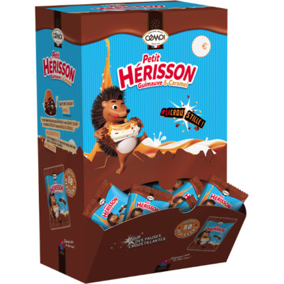 Distributeur petits Hérisson Guimauve Cémoi en chocolat au lait x80