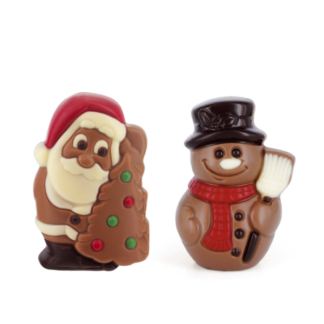 Moulages Père Noël et Bonhomme de neige 40g