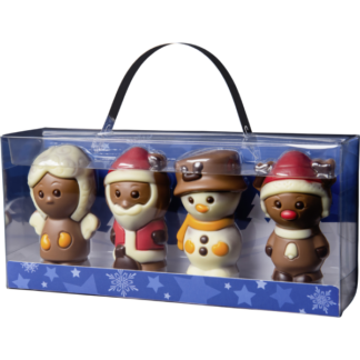 Valisette moulage en chocolat personnages de Noël 120g