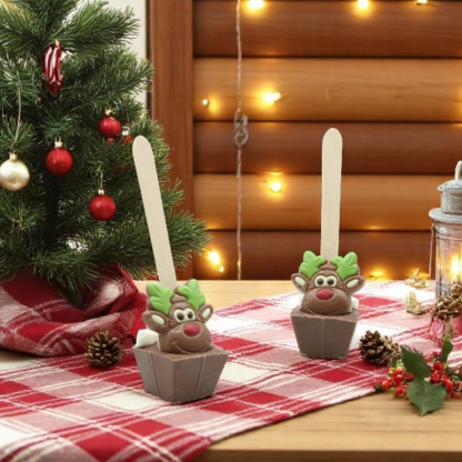 CUILLÈRE CHOCOLAT LAIT RENNE MINI GUIMAUVE 55g x21 – Image 3
