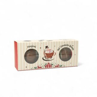 COFFRET 3 BOULES MAGIQUES À CHOCOLAT CHAUD 135g x6