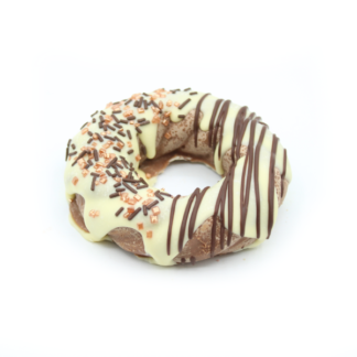 Donut de guimauve enrobée chocolat lait/blanc décor scintillant