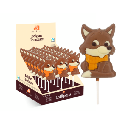 Sucette lollipops chocolat renard 35g x 24 - ADG Diffusion