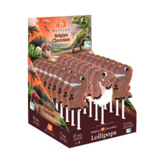 Sucette lollipops chocolat - Dino 35g x 24 sucettes