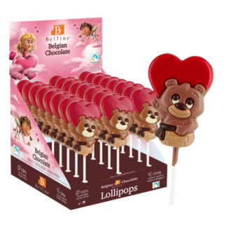 Sucette lollipops chocolat - Amour 25g x 24