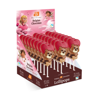 Sucette lollipops chocolat - Amour 30g x 24