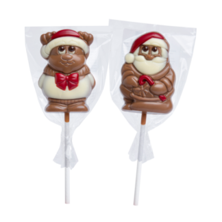 Sucettes au chocolat de Noël 30g - présentoir de 28 sucettes