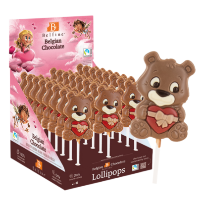 Sucette lollipops chocolat - Amour 25g x 24