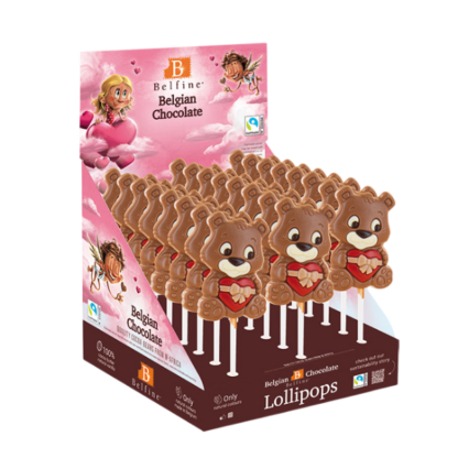 LOLLIPOPS CHOCOLAT OURSON COEUR 25g x24 – Image 2