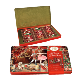 Boite décorative "Conté de fée de Noël", 9 mini tablettes de chocolat au lait, Heidel