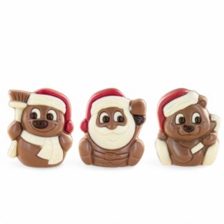 Moulages Ourson Père Noël et Bonhomme de neige 25g