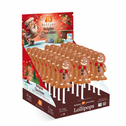 LOLLIPOPS CHOCOLAT BONHOMME PAIN D'ÉPICES 25g x24 – Image 2